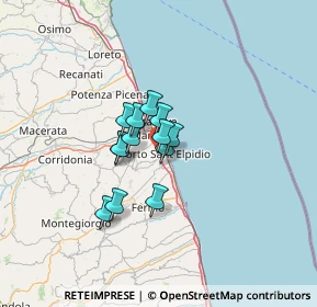 Mappa Via F. Crispi, 63821 Porto Sant'Elpidio FM, Italia (7.93923)