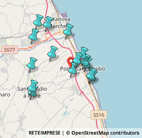 Mappa Via F. Crispi, 63821 Porto Sant'Elpidio FM, Italia (3.28667)