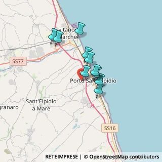 Mappa Via F. Crispi, 63821 Porto Sant'Elpidio FM, Italia (2.43909)