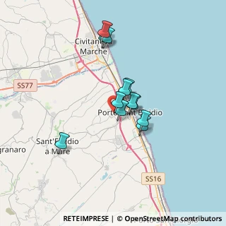 Mappa Via F. Crispi, 63821 Porto Sant'Elpidio FM, Italia (2.71833)