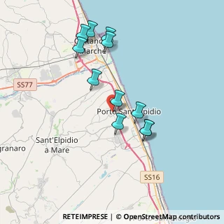 Mappa Via F. Crispi, 63821 Porto Sant'Elpidio FM, Italia (3.61091)