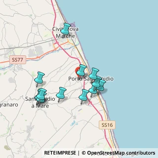 Mappa Via F. Crispi, 63821 Porto Sant'Elpidio FM, Italia (3.64385)