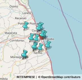 Mappa Via Monte Nerone, 63821 Porto Sant'Elpidio FM, Italia (9.74385)