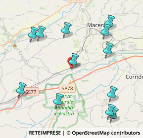 Mappa Borgo Sforzacosta, 62100 Sforzacosta MC, Italia (5.06917)