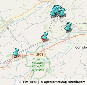 Mappa Via Giulio Natali, 62010 Sforzacosta MC, Italia (4.89733)