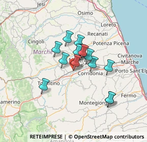 Mappa Via Giulio Natali, 62010 Sforzacosta MC, Italia (9.74867)