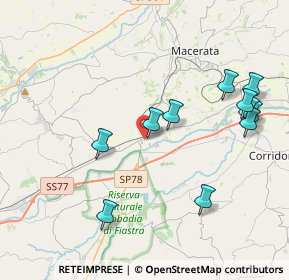 Mappa Via Giulio Natali, 62100 Macerata MC, Italia (4.41364)