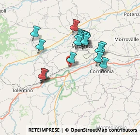 Mappa Via Giulio Natali, 62100 Macerata MC, Italia (6.26316)