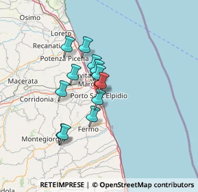 Mappa Via Maddalena, 63821 Porto Sant'Elpidio FM, Italia (10.5125)