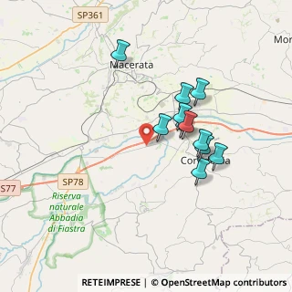 Mappa Ctr. Campogiano, 62014 Corridonia MC, Italia (3.08818)