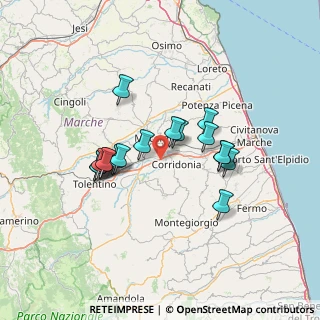 Mappa Ctr. Campogiano, 62014 Corridonia MC, Italia (11.89412)