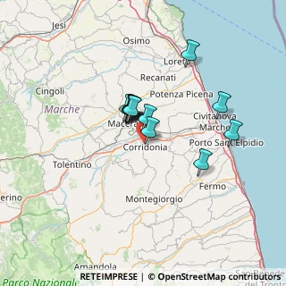 Mappa Via Papa Giovanni XXIII, 62014 Corridonia MC, Italia (9.75692)