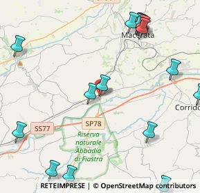 Mappa Borgo Sforzacosta, 62100 Macerata MC, Italia (6.31444)