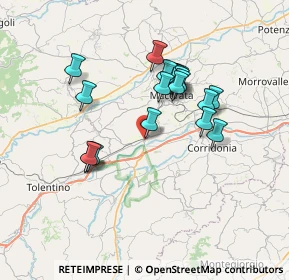 Mappa Borgo Sforzacosta, 62100 Macerata MC, Italia (6.30053)