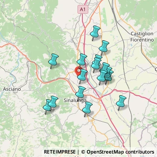 Mappa Località Padule, 52046 Lucignano AR, Italia (6.4475)