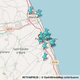 Mappa Via Enrico Toti, 63821 Porto Sant'Elpidio FM, Italia (2.525)