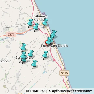 Mappa Via Enrico Toti, 63821 Porto Sant'Elpidio FM, Italia (3.27692)
