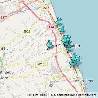 Mappa Via Enrico Toti, 63821 Porto Sant'Elpidio FM, Italia (1.86667)