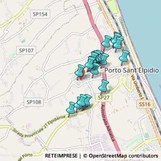 Mappa Via Enrico Toti, 63821 Porto Sant'Elpidio FM, Italia (0.7445)