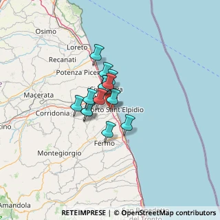 Mappa Via Mercantini Luigi, 63821 Porto Sant'Elpidio FM, Italia (7.73)