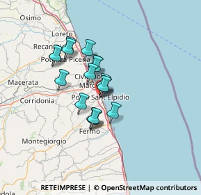 Mappa Via Fabio Filzi, 63821 Porto Sant'Elpidio FM, Italia (9.82235)