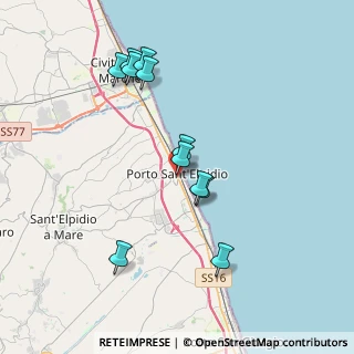 Mappa SS 16, 63821 Porto Sant'Elpidio FM, Italia (3.73909)