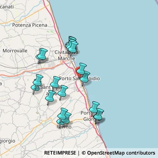 Mappa SS 16, 63821 Porto Sant'Elpidio FM, Italia (8.022)