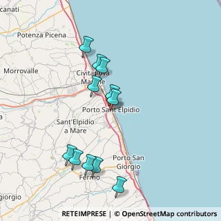 Mappa SS 16, 63821 Porto Sant'Elpidio FM, Italia (7.76636)