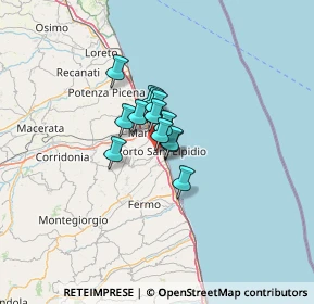 Mappa Via Pietro Nenni, 63821 Porto Sant'Elpidio FM, Italia (6.26769)