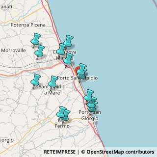 Mappa Viale Mameli, 63821 Porto Sant'Elpidio FM, Italia (7.38857)