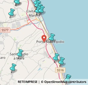 Mappa Via Andrea Costa, 63821 Porto Sant'Elpidio FM, Italia (6.31133)