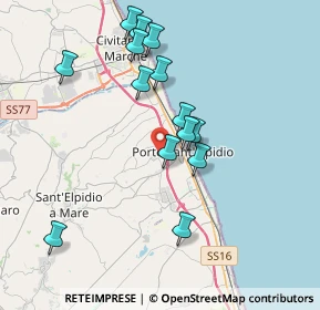 Mappa Via Andrea Costa, 63821 Porto Sant'Elpidio FM, Italia (3.72071)