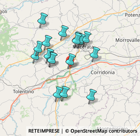 Mappa P.za Ludovico Ciccolini, 62100 Sforzacosta MC, Italia (6.38412)