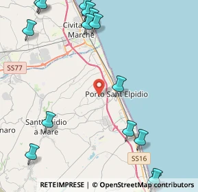 Mappa Via Giacomo Brodolini, 63821 Porto Sant'Elpidio FM, Italia (6.28733)