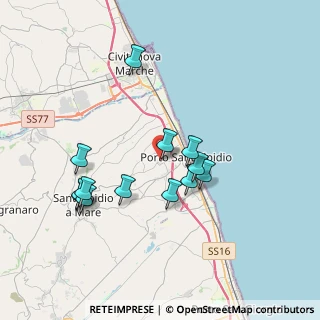 Mappa Via Giacomo Brodolini, 63821 Porto Sant'Elpidio FM, Italia (3.57923)