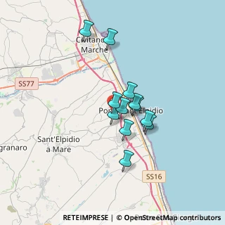 Mappa Via Giacomo Brodolini, 63821 Porto Sant'Elpidio FM, Italia (2.55583)