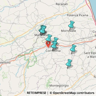 Mappa Contrada Fontelepre, 62014 Corridonia MC, Italia (5.38545)