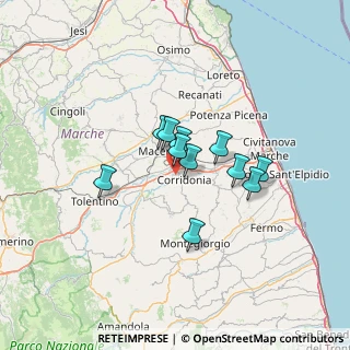 Mappa Contrada Fontelepre, 62014 Corridonia MC, Italia (9.37273)