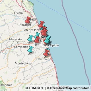 Mappa Via Luigi Einaudi, 63821 Porto Sant'Elpidio FM, Italia (8.6975)