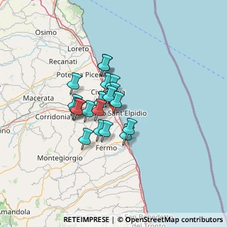 Mappa Via Luigi Einaudi, 63821 Porto Sant'Elpidio FM, Italia (9.2285)