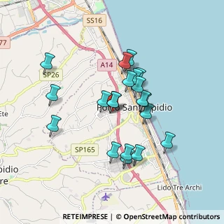 Mappa Via Luigi Einaudi, 63821 Porto Sant'Elpidio FM, Italia (1.585)