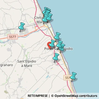 Mappa Via L. Mercantini, 63821 Porto Sant'Elpidio FM, Italia (4.18571)