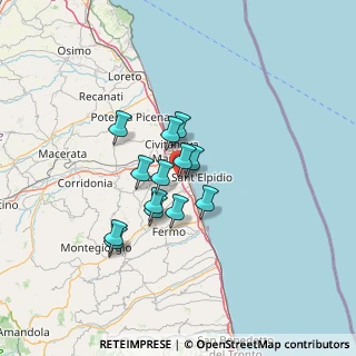 Mappa Via L. Mercantini, 63821 Porto Sant'Elpidio FM, Italia (9.73615)