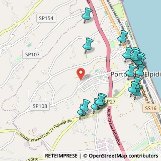Mappa Via L. Mercantini, 63821 Porto Sant'Elpidio FM, Italia (1.3085)