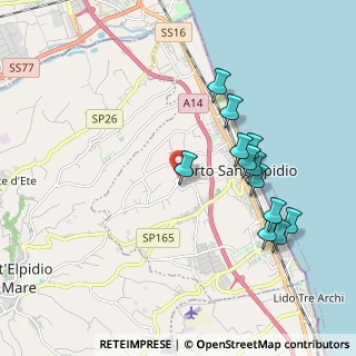 Mappa Via L. Mercantini, 63821 Porto Sant'Elpidio FM, Italia (1.99917)