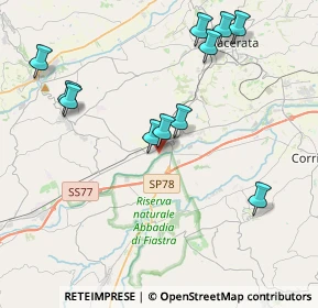 Mappa Via Gherardo Luciani, 62010 Casette Verdini MC, Italia (4.44455)