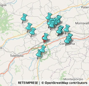 Mappa Via Gherardo Luciani, 62010 Casette Verdini MC, Italia (6.5025)