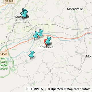 Mappa Via Antonio Mollari, 62014 Corridonia MC, Italia (4.8175)
