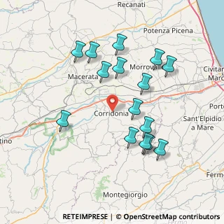 Mappa Via Antonio Mollari, 62014 Corridonia MC, Italia (7.652)