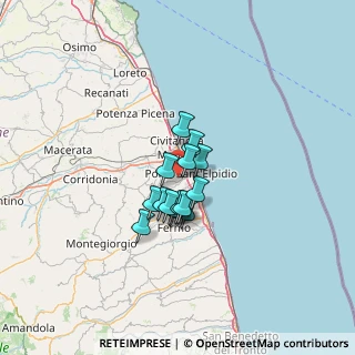 Mappa Strada Provinciale Corvese, 63821 Porto Sant'Elpidio FM, Italia (8.05667)